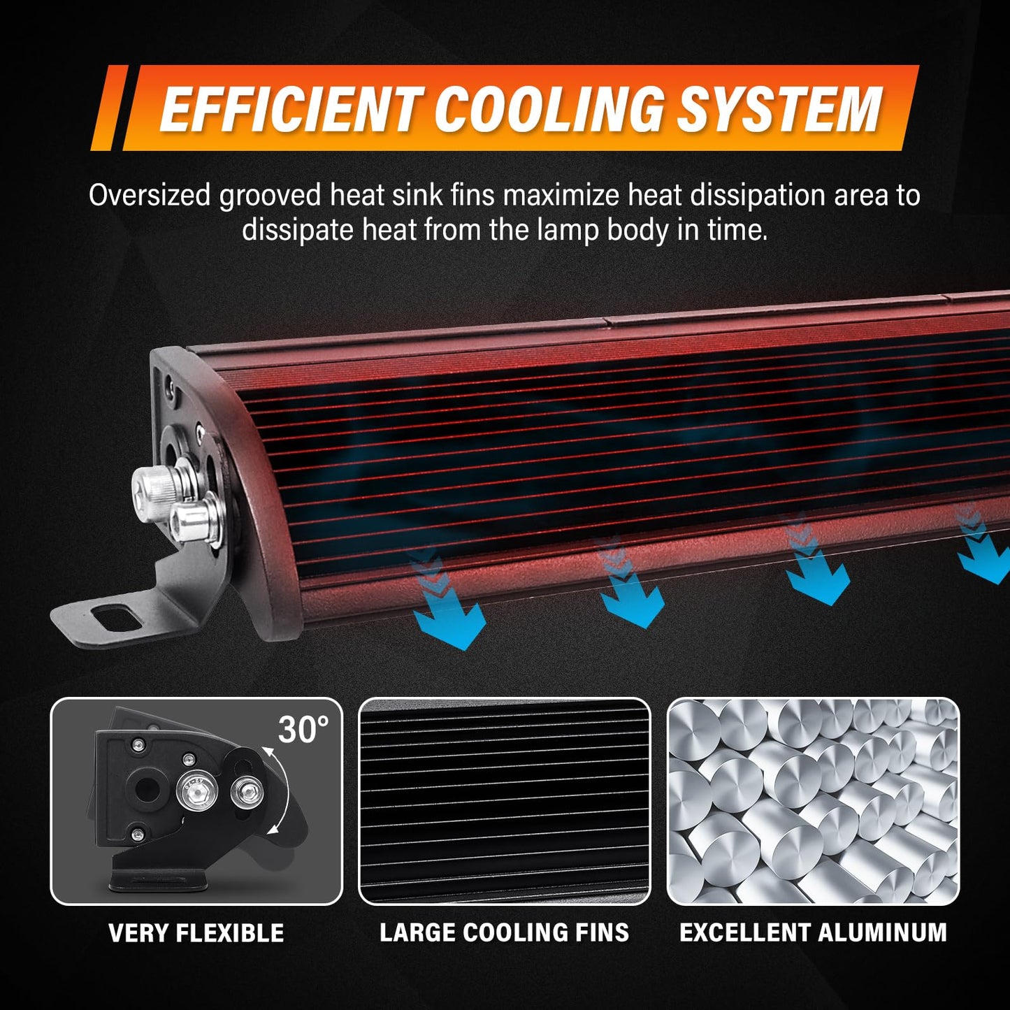 Willpower 54 inch LED Light Bar Single Row Dual Color 300W Off Road Light Bar White Amber Combo LED Work Light Truck UTV 4x4 Cars SUVs ATVs Boats Fog Driving Light with Wiring Harness kit