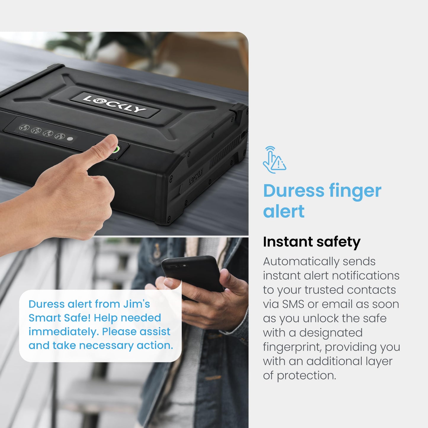 Lockly Wi-Fi Smart Safe – Biometric Safe for Fingerprint, PIN Genie® Keypad, App Control & Instant Alerts for enhanced Home and Business Security