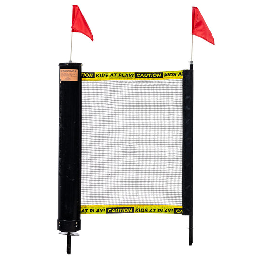 Franklin Sports Retractable Driveway Barrier– Visual Safety Barrier – Adjustable up to 20 feet– Easy Setup
