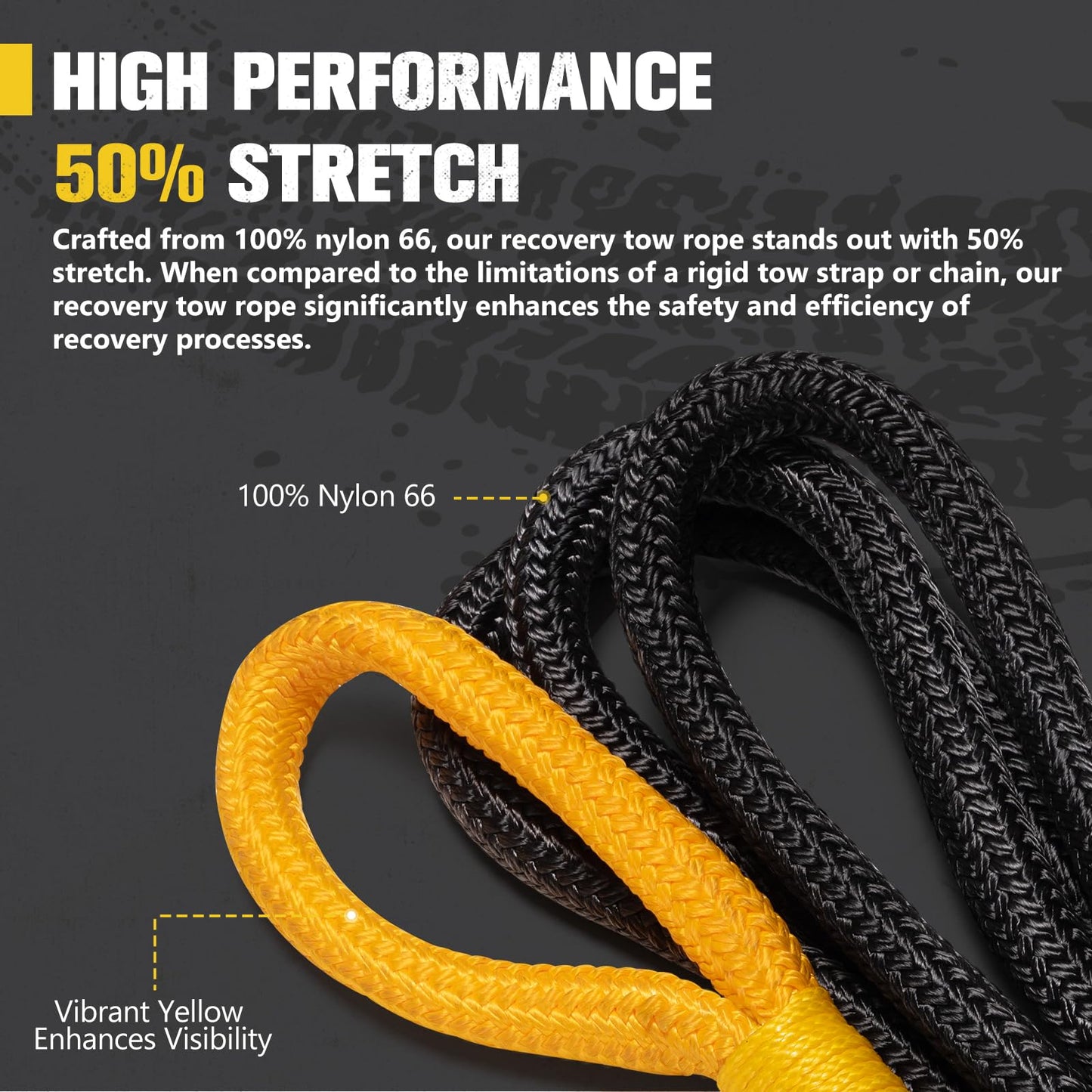 BUNKER INDUST Off Road Traction Boards (Gen 10) Blue + 1"×30ft Kinetic Recovery Rope with 2 Soft Shackles Kit