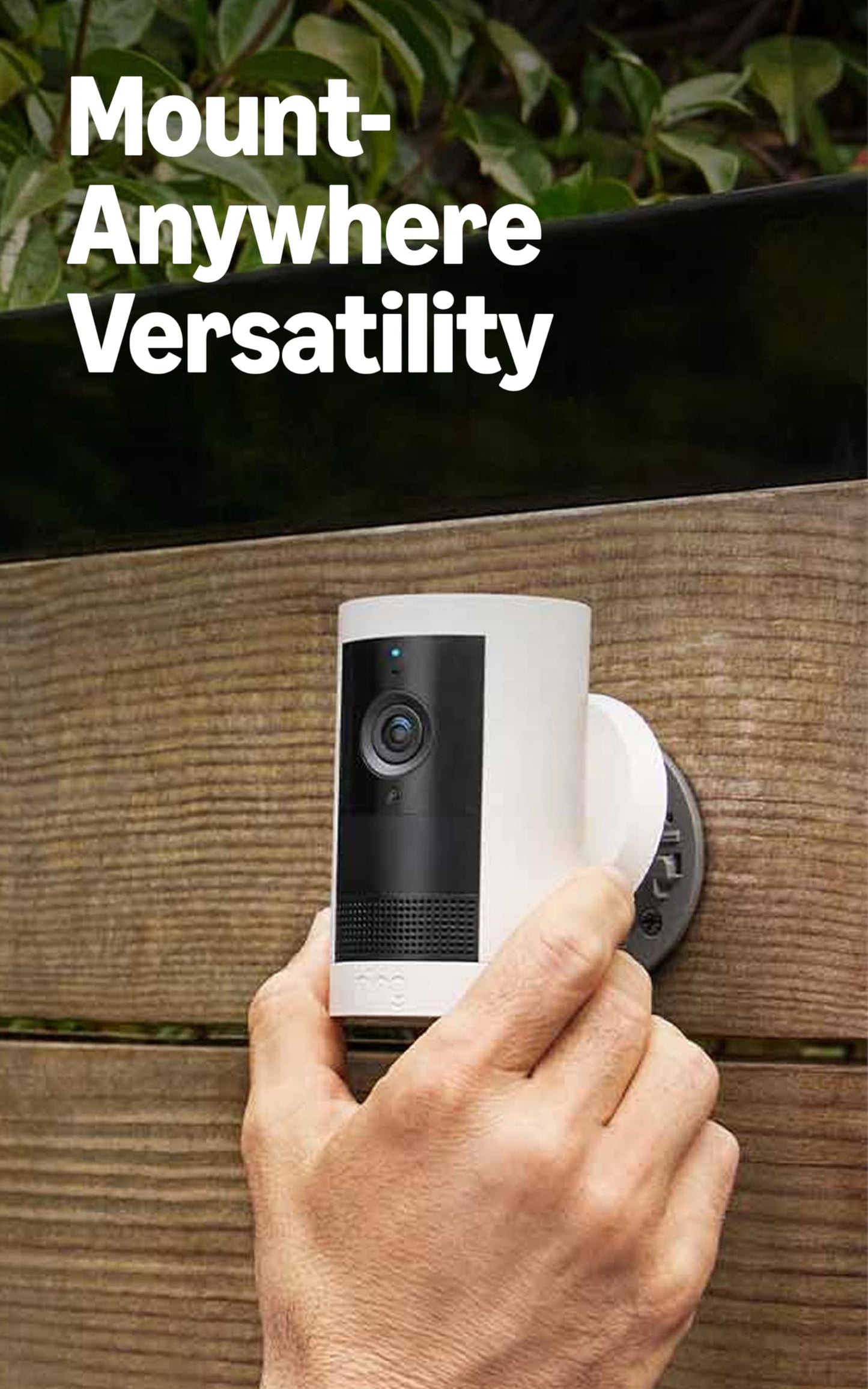 Ring Outdoor Cam Plus, Battery (newest model), Home or business security, Wide-Angle 2K Video with Ring Vision, Low-Light Sight for full-color night vision, Mount-Anywhere Versatility, Black