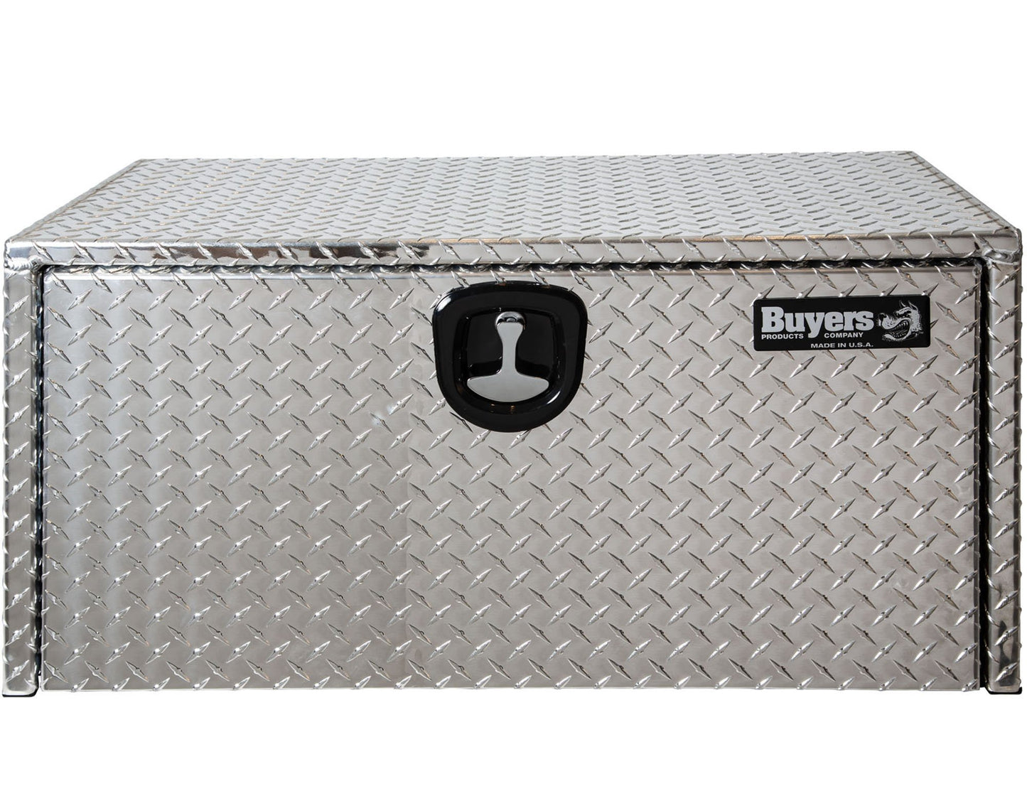 Buyers Products 1705160 Diamond Tread Aluminum Underbody Truck Tool Box, 14 x 16 x 24, Made in USA, .100 in. Thick, Corrosion Resistant, Locking Compression Latch, Secure Storage for Work Trucks