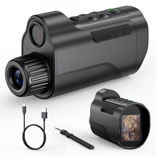 10X Zoom Night Vision Monocular with 800M Range, 5W IR, 2'' HD Sn, Compass & TF Card - Ideal for Camping, Hunting, Wildlife Watching & Outdoor Adventures