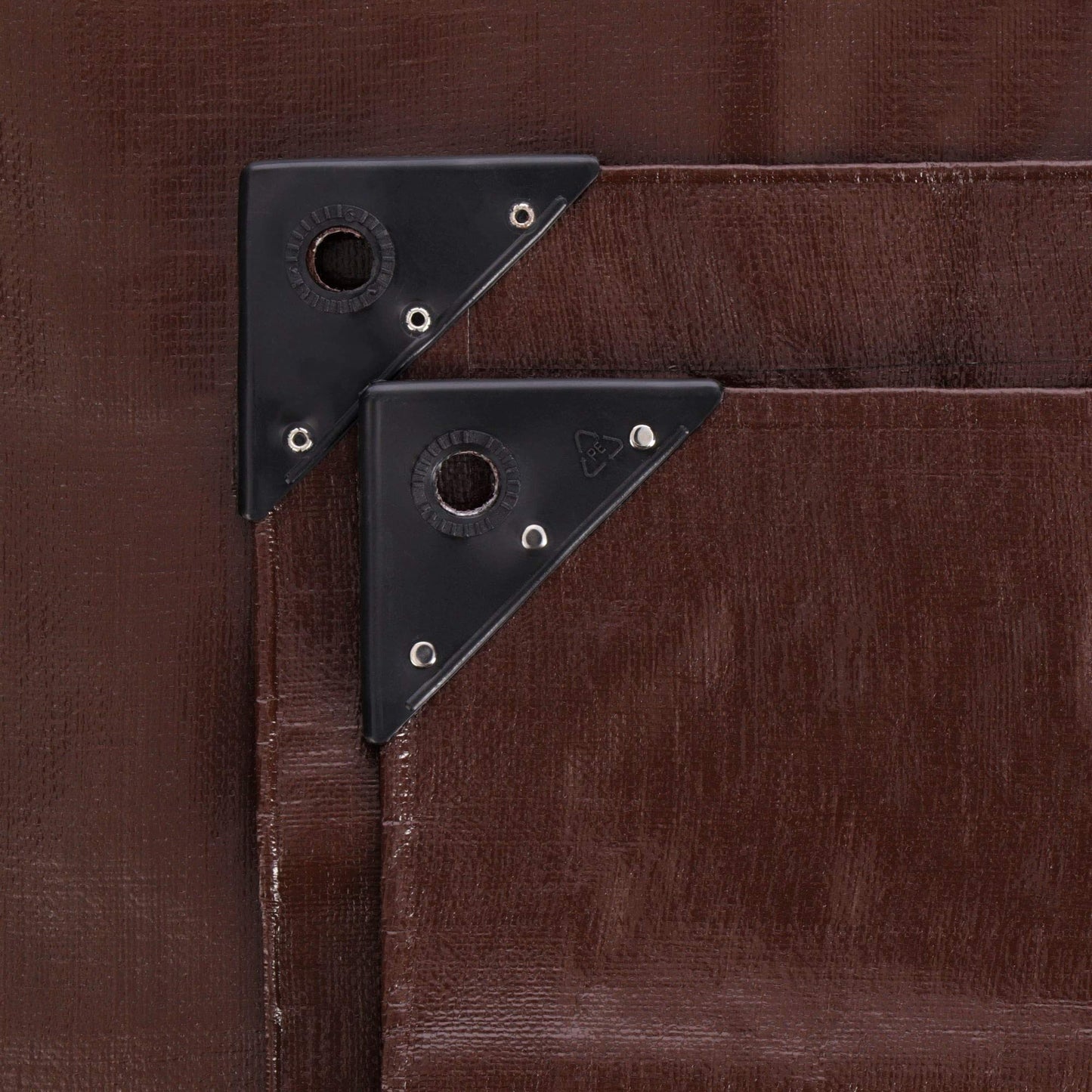 WHITEDUCK Super Heavy Duty Poly Tarp Cover 16 Mil & 10 Mil with Grommets and Reinforced Edges (Brown, White & Silver Black) (Brown- 16 Mil, 30' x 30')
