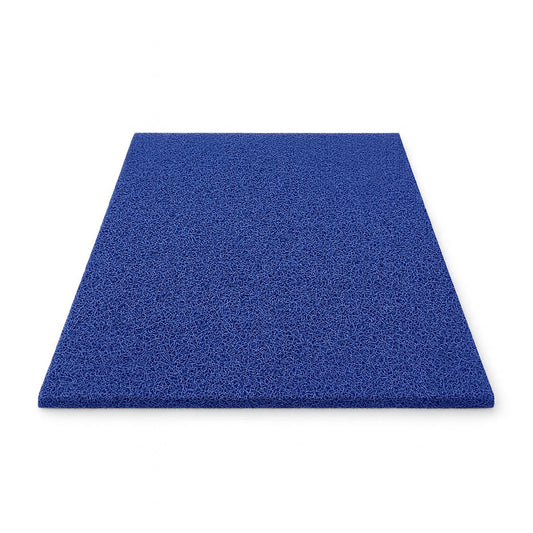 FloorTags Vinyl Mesh Entry Mat 4’ x 15’ – 1/2" Thick Heavy Duty Scraper & Drainage Floor Mat for Walkways, Entrances & High-Traffic Areas, Blue
