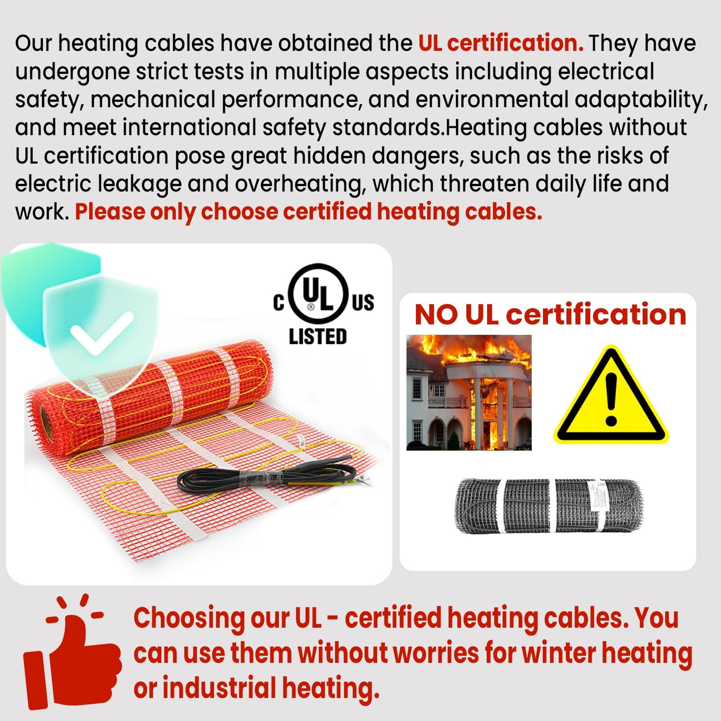 50 sqft HEATIT Warmmat Electric Radiant Self-adhesive Floor Heat Heating System & ET-7A Thermostat & Alarm Monitor