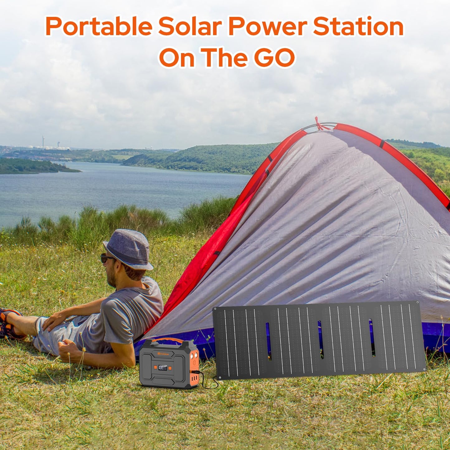 ZeroKor Portable Power Station 100W, Power Pack with 110V AC Outlet, Portable Solar Generator 146Wh External Battery with DC USB C QC3.0 for Smart Devices Camping Home RV VanLife(without Solar Panel)