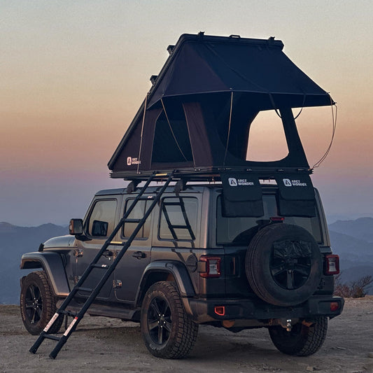Arctwonder Rooftop Tent Hard Shell with Winter Thermal Layer,Roof top Tent Hardshell Suitable for Jeep SUV Truck Van,Camping Car 2 Person