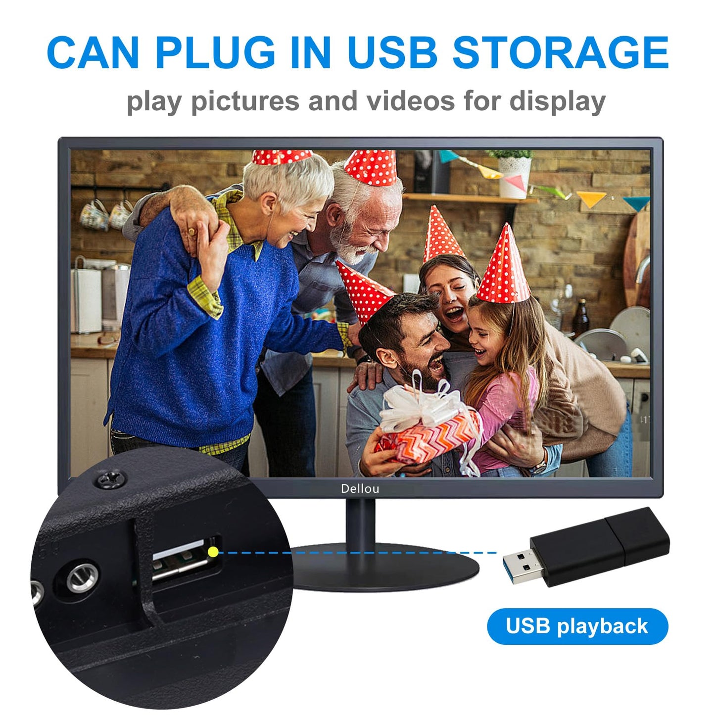 Elweyoo 19 inch Touch Screen Monitoring LCD Display Security Camera Monitor Multi-Function Interface HDMI, AV, BNC, VGA, USB, PC Input CCTV Computer Monitor Built-in Speaker 1440x900 Resolution