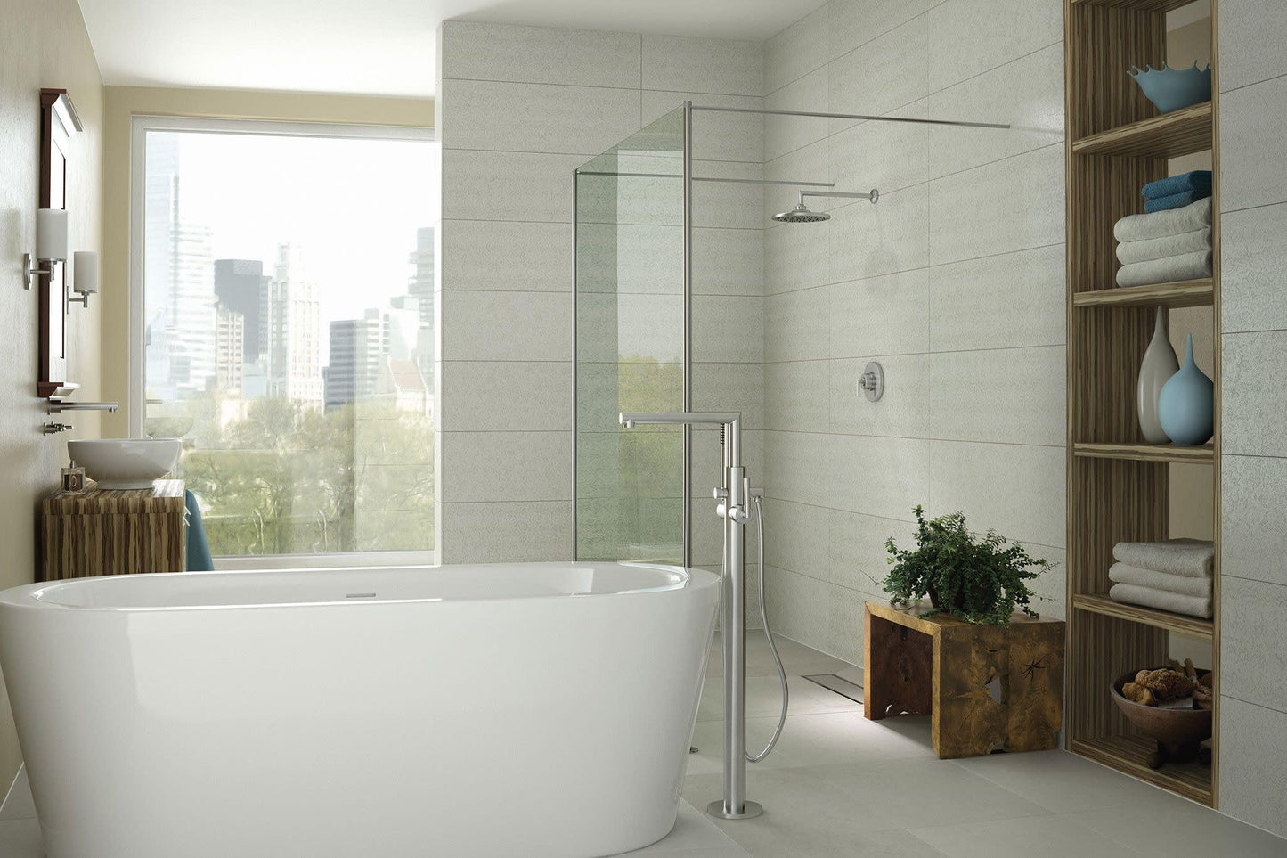 Moen Freestanding Tub Filler Single Riser Floor Mount Bracket & Water Valve Joist Mounting Kit, TS50100