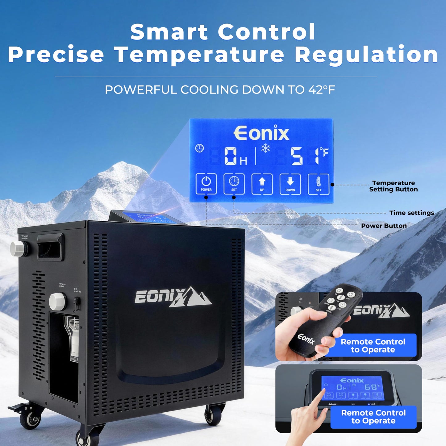 1/3HP Ice Bath Chiller & Cold Plunge Tub Bundle – 216 Gal Insulated Ice Pod, Built-in Pump & Filter, Cold Plunge Tub with Water Chille for Athletes, Recovery & Home Wellness