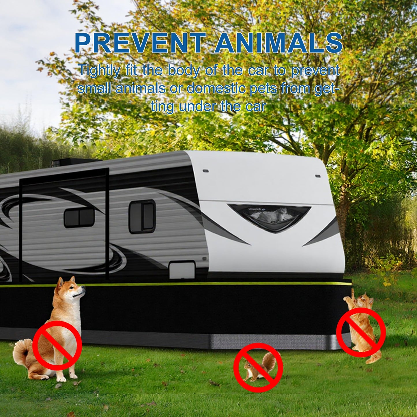 Rv Skirting for Winter Camper Insulated Skirt for Travel Trailer 5th Wheel Motorhome & Class A/B/C,High-Density Fiberboard Mesh, Windproof Snow Proof,High 31.5 Inch/85 FT
