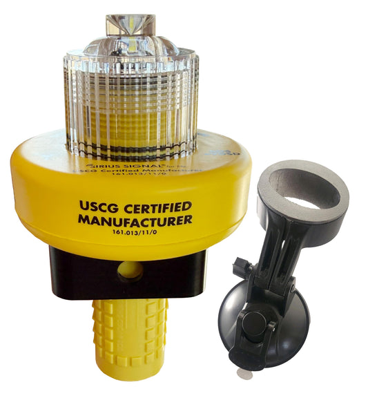 Sirius Signal C-1004 SOS LED Distress Signal - White & Infrared, USCG Approved, Includes Display Mount, Storage Mount, Daytime Flag & Whistle