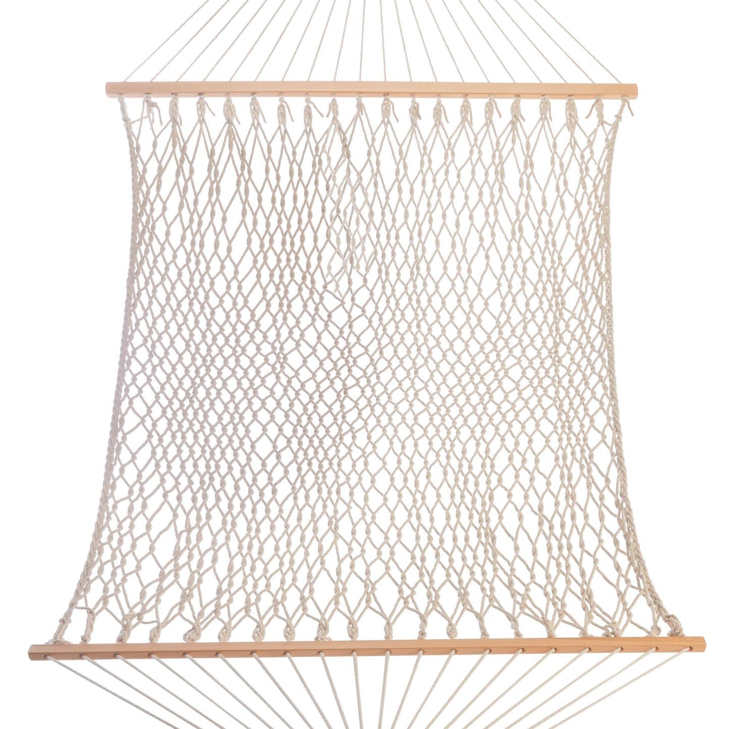 Castaway Living 13 ft. Double Traditional Hand Woven Cotton Rope Hammock – 2-Person, 450 lb Capacity, Free Extension Chains & Tree Hooks, Designed in The USA