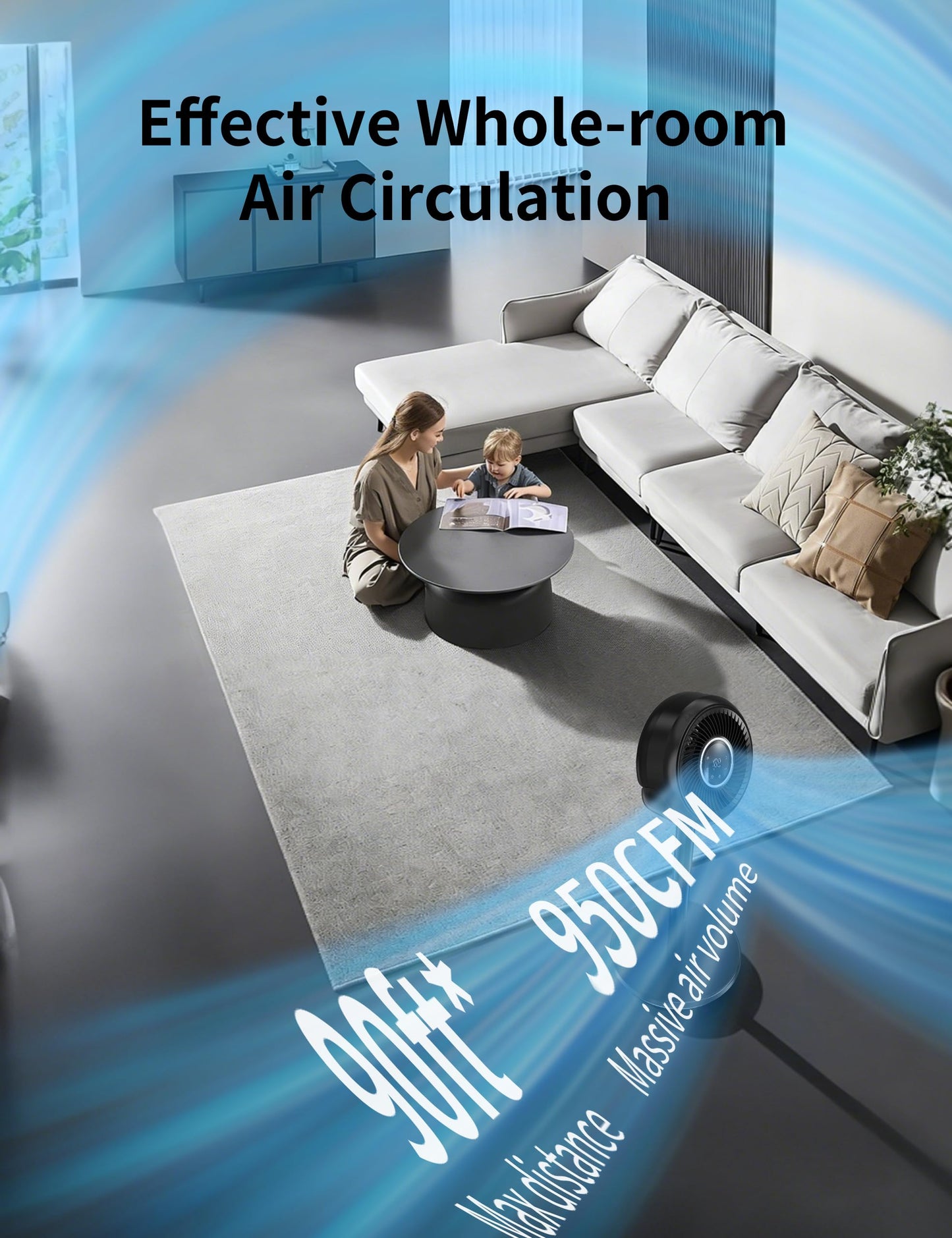 Standing Fan for Bedroom, Omnidirectional 180° Oscillating Quiet Pedestal Floor Fans, 25dB Ultra Quiet DC Cooling Fan Blows Cold Air with Remote, 15 Speed, 3 Modes, 12H Timer, 15-38" Height Adjustable