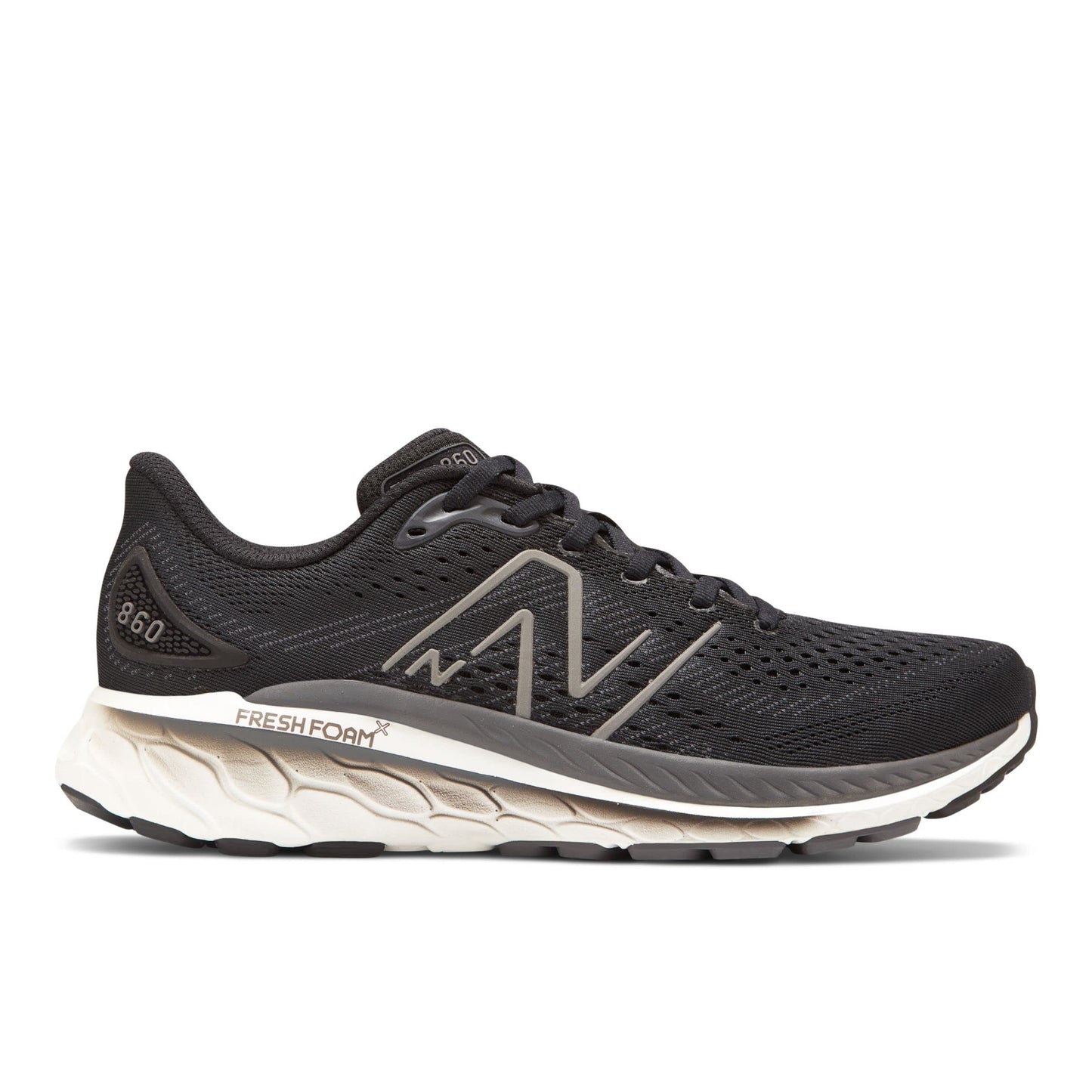 New Balance Men's Fresh Foam 860 V13 Running Shoe, Black/White, 9 Medium