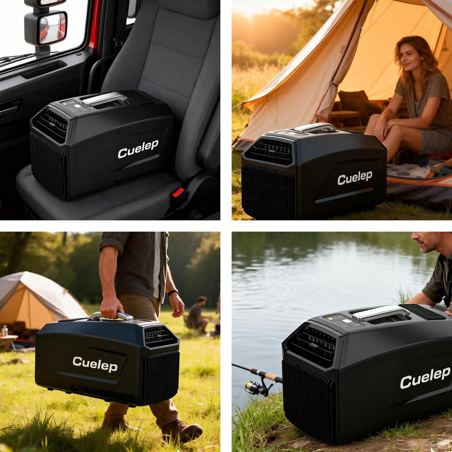 CUELEP Portable Air Conditioner,Fast Cooling Air Conditioners Dehumidifier, 5200BTUs AC 450W Power Consumption Portable Mini Air Conditioner for Camping Tent,RV,Car,Truck,Van and Fishing,Pet(AC ONLY)