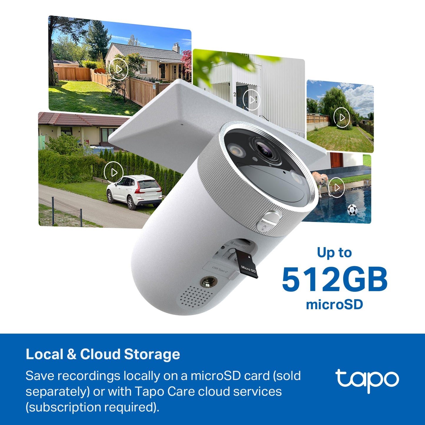 Tapo MagCam 4K Outdoor Wireless Security Camera - Battery with Integrated Solar, Magnetic Mount, Person/Vehicle Detection, 24/7 Capture, Subscription-Free Local Storage or Optional Cloud, C465