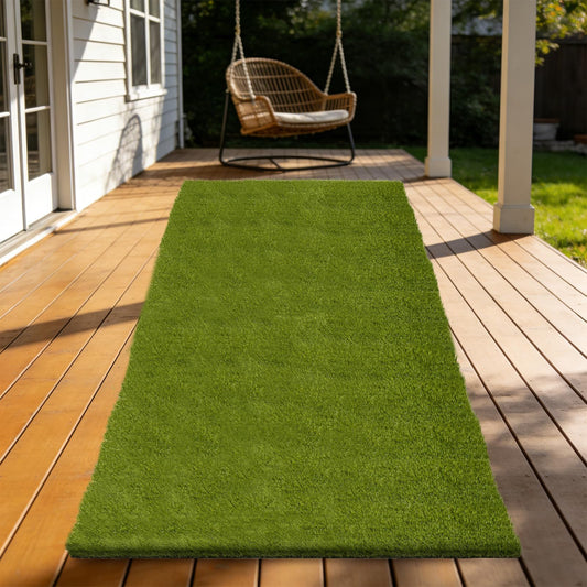 CooRug Artificial Grass Outdoor, 6.5x15 Ft Realistic Artificial Turf Grass Rug, Large Fake Grass for Dogs Indoor Outdoor Garden Lawn Landscape Patios Decoration