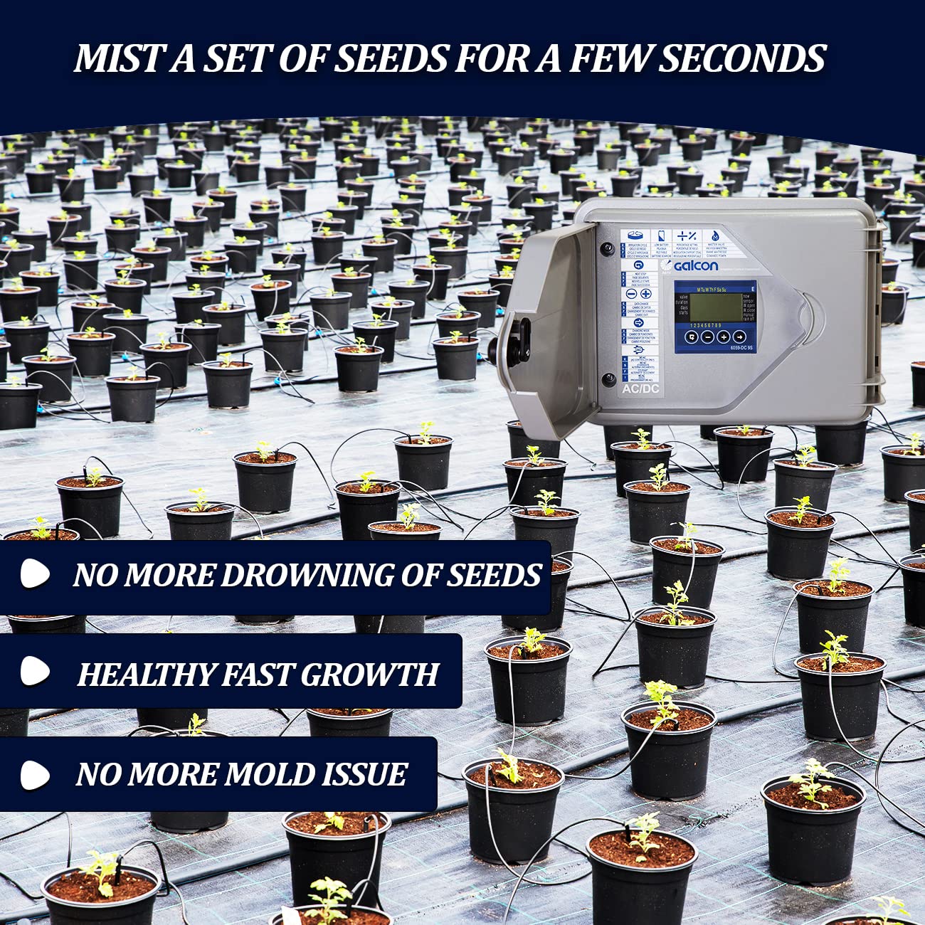 Galcon 8056S AC-6S 6-Station Indoor Irrigation or Outdoor Controller-Seconds Operation