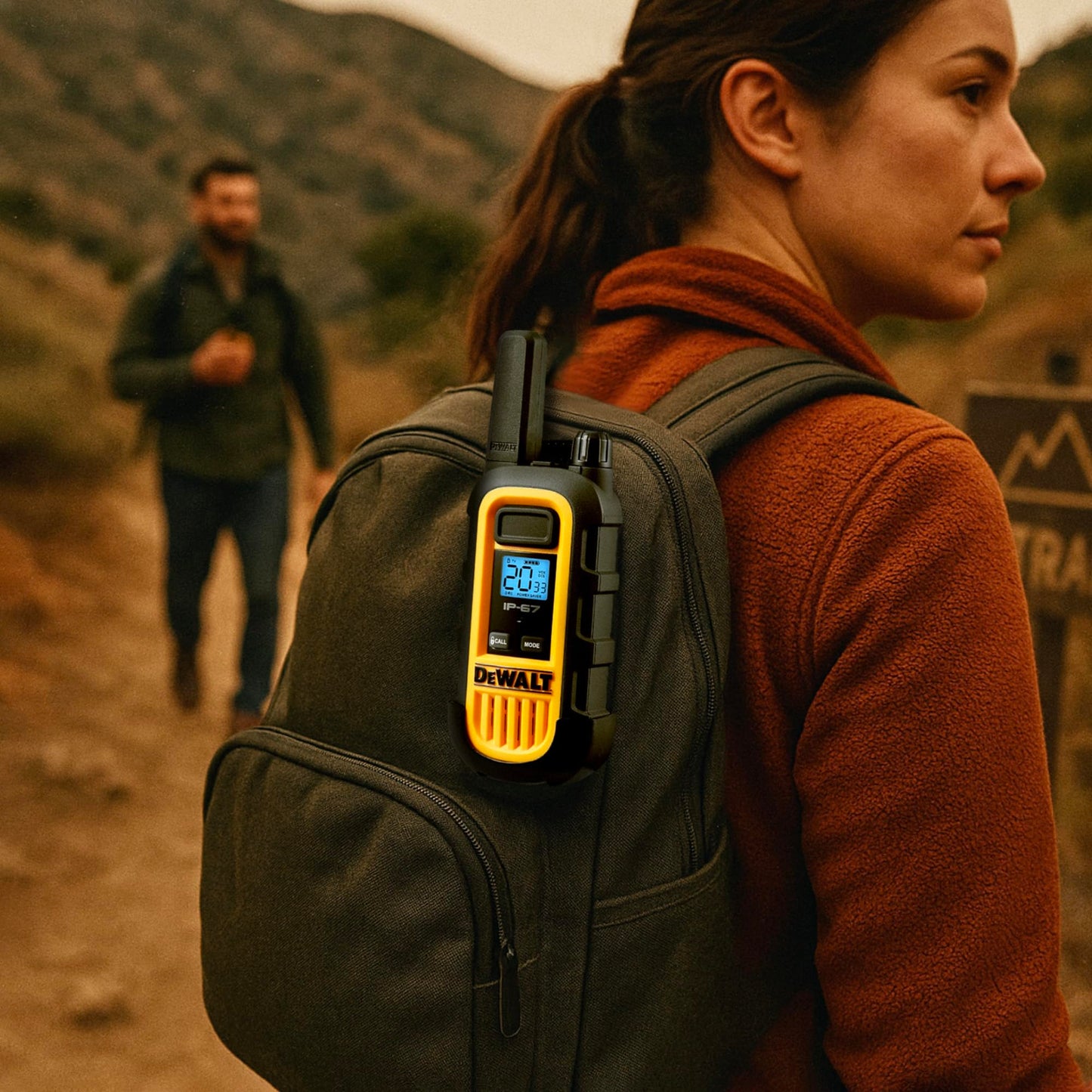 DEWALT DXFRS300 FRS Walkie Talkies, Long Range 2 Way Radio, 1W, IP67 Waterproof, Rechargeable, 2 Pack, DXFRS300