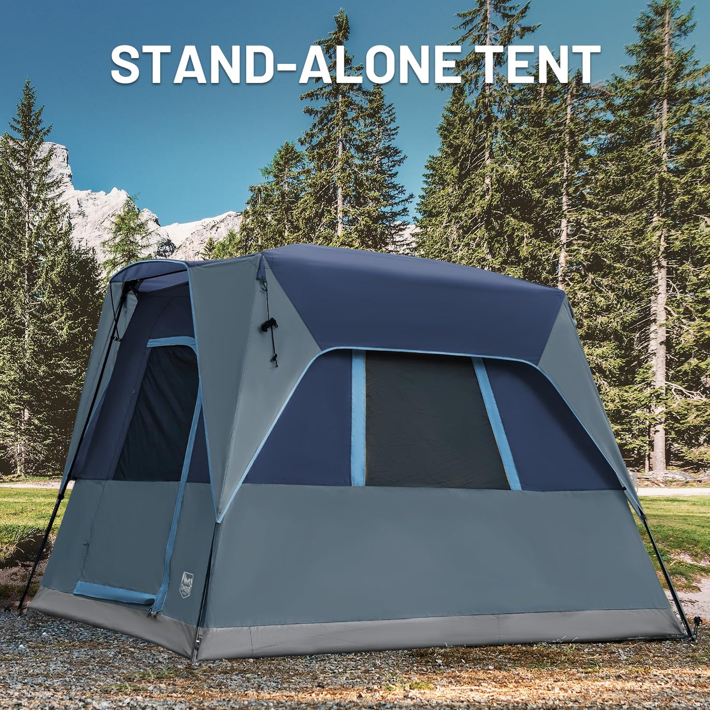 Timber Ridge 5 Person Truck-Bed-Tents SUV Camping Tent with Rainfly & Storage Bag 10' W X 8' L X 7.1' H Blue