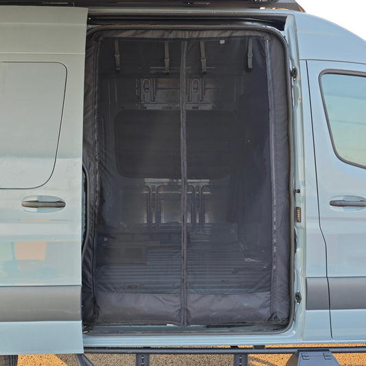 VANNCAMP Magnetic Sliding Door Bug Screen for Ram ProMaster High Roof Van,2014-2026, Weighted Bottom, Hands Free Entry, Center Magnetic Closure