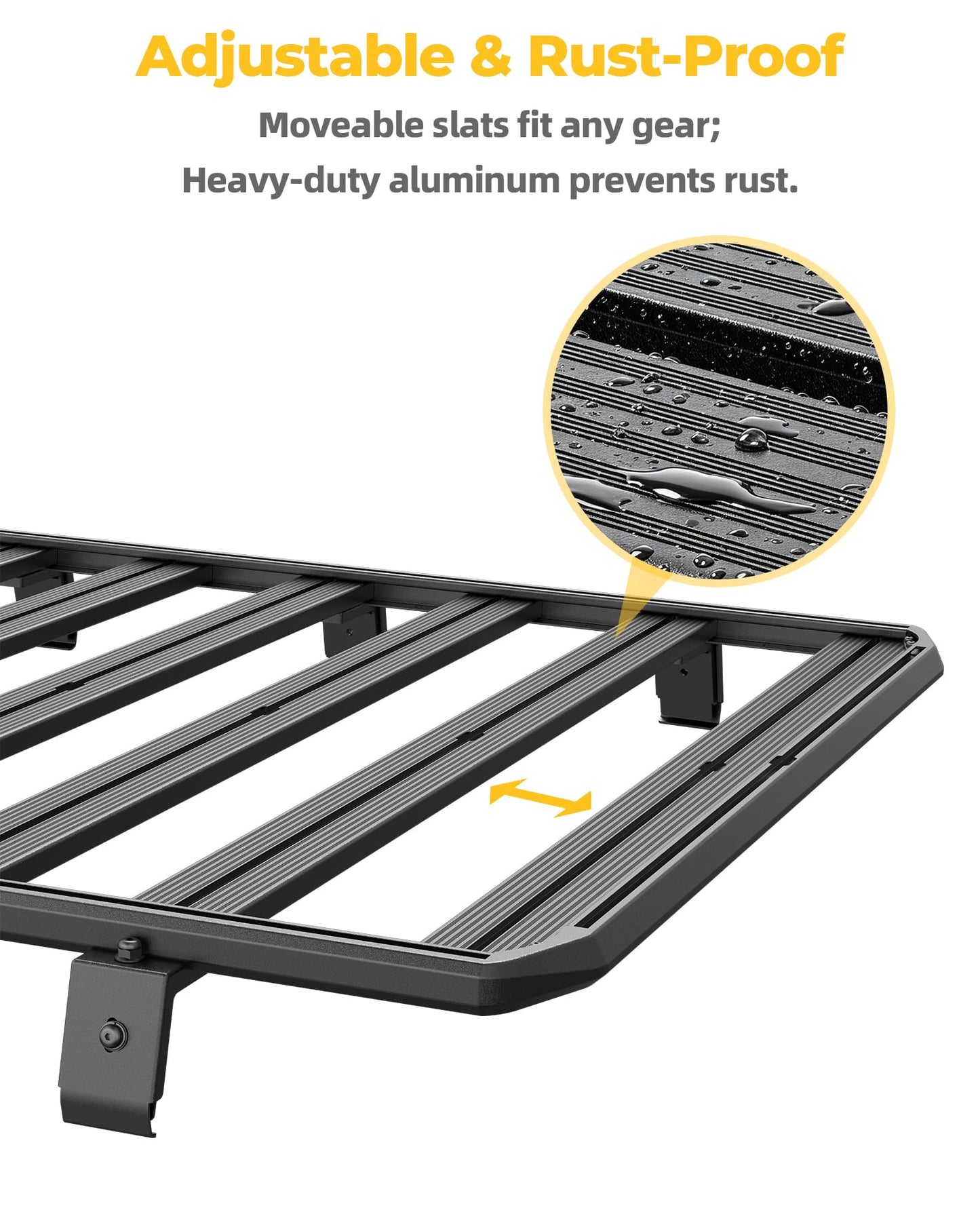 Trumgeta Jeep Wrangler JL Roof Rack Platform 2018-2026, 56" x 82" All Aluminum Rooftop Cargo Rack with T-Slot System, 700 lbs Dynamic 900 lbs Static Load, Overland Rack for Rooftop Tent Camping Gear