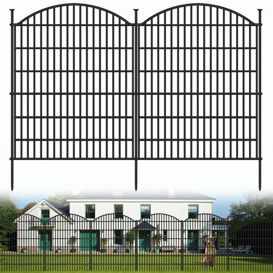 ULIOK 15 Panels Decorative Garden Fence, 32 in(H) X 37.9ft(L) No Dig Fence Panels Animal Barrier for Patio, Animal Ground Stakes Fencing for Garden, Rabbit Dog Temporary Fence for Outdoor Yard