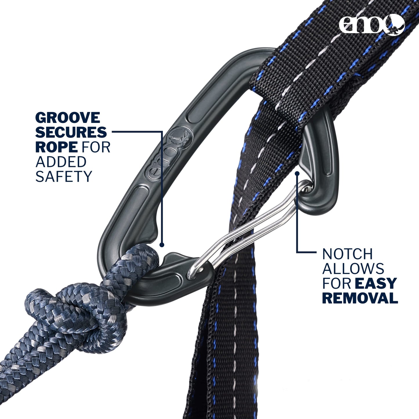 ENO Bundle, Includes The SingleNest Hammock & Atlas Suspension System, Lightweight, Durable Hammock with Straps for Camping, Hiking & Travel, Black/Charcoal