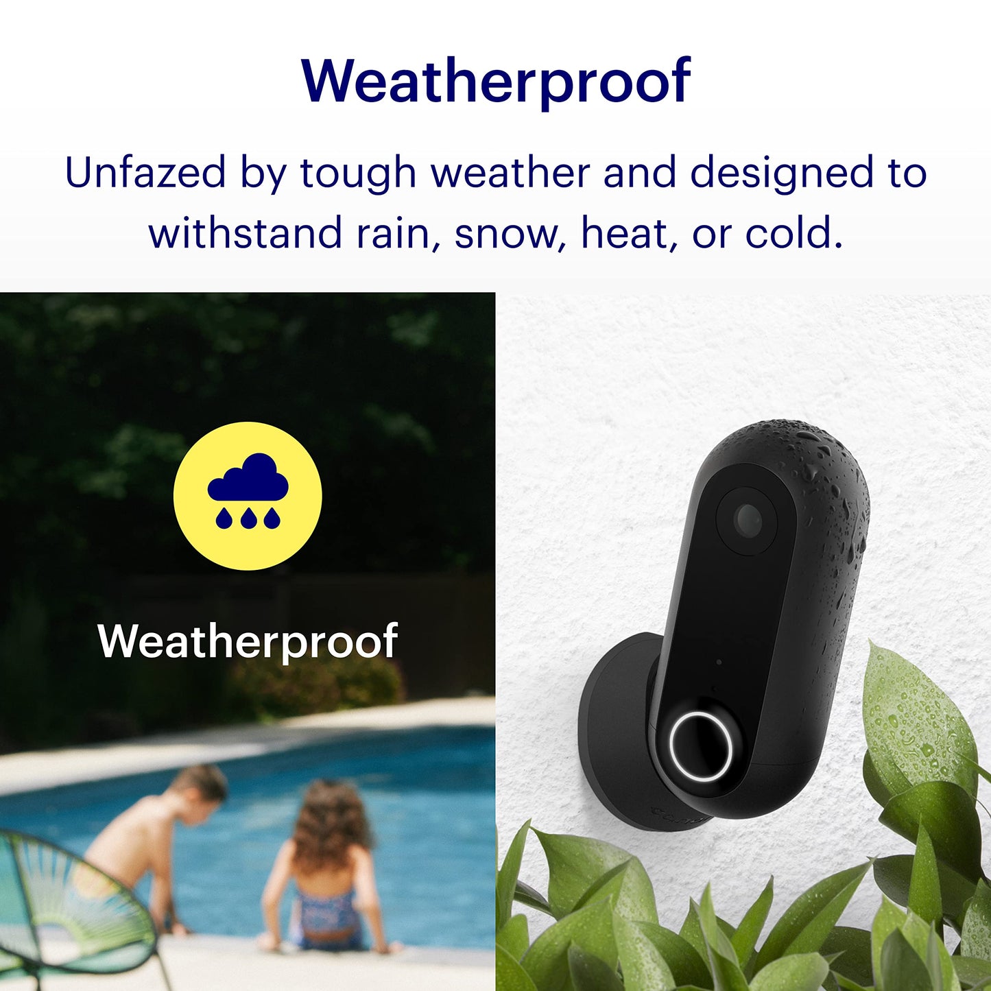 Canary Flex Indoor/Outdoor, Wire-free or Plugged-in, Weatherproof HD Security Camera - Black