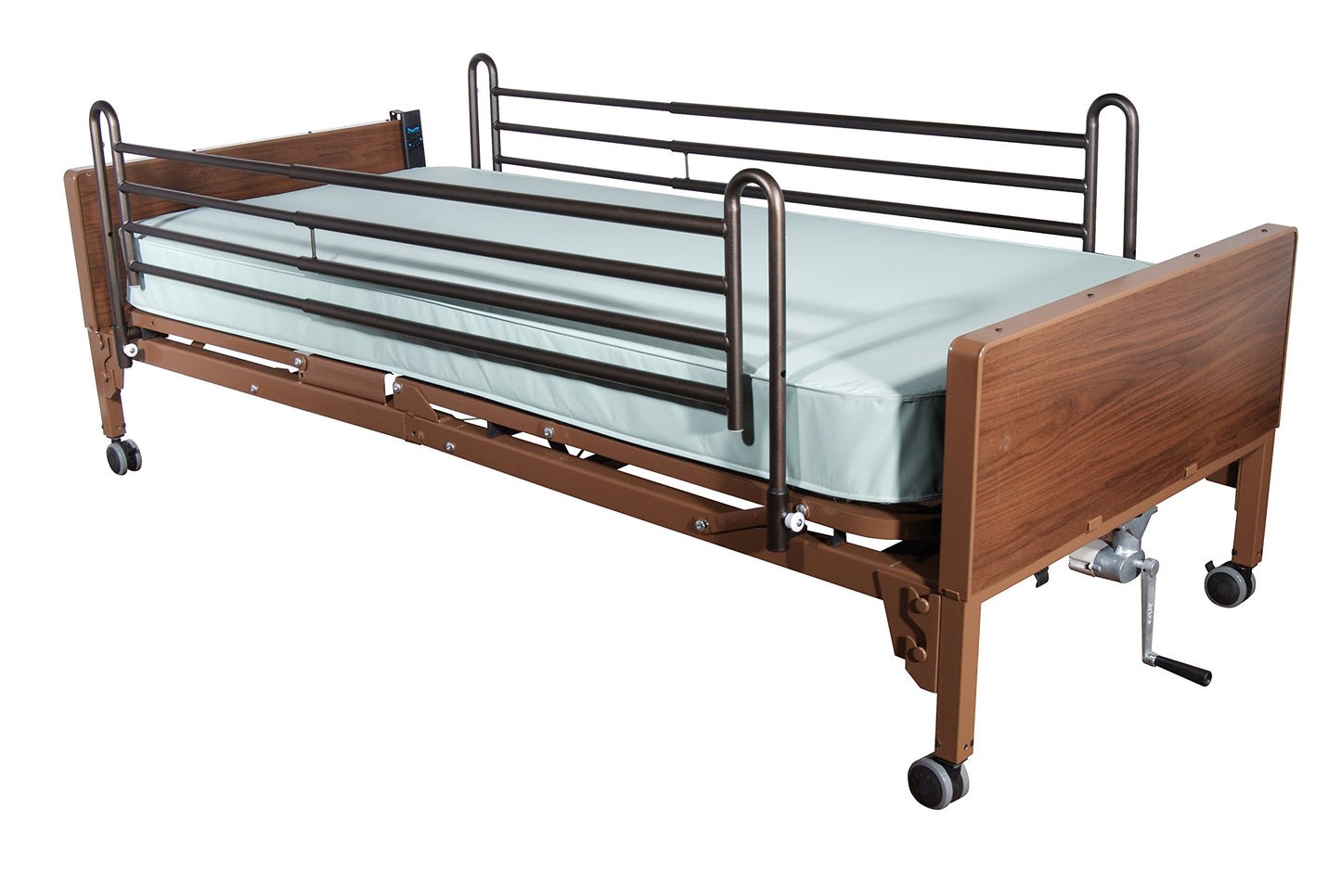 Drive Medical Semi Electric Ultra Light Plus Hospital Bed, Brown, 36"
