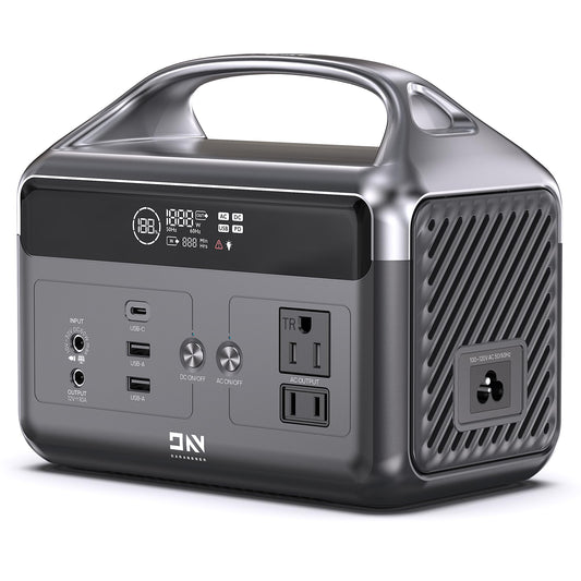 DaranEner 300W Portable Power Station, 192Wh LiFePO4 Solar Generator (600W Surge), 2H Fast Charging Power Bank w/ 2 AC Outlets, PD 60W, LED Light for Camping, Home Emergency, Power Outage, RV