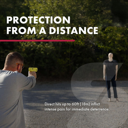Sabre Home Defense Projectile Launcher, Large Size with (7) 0.68 Cal. Impact Projectiles, 40% More Stopping Power for Extra Home Protection, Holds Up to 7 Projectiles