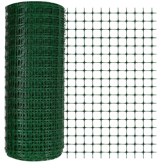 Preboun 4 x 164 ft Plastic Mesh Fence Plastic Safety Fence Roll Reusable Animal Construction Barrier Netting Temporary Pool Fencing Snow Fences for Construction Animal Garden Fencing(Green)