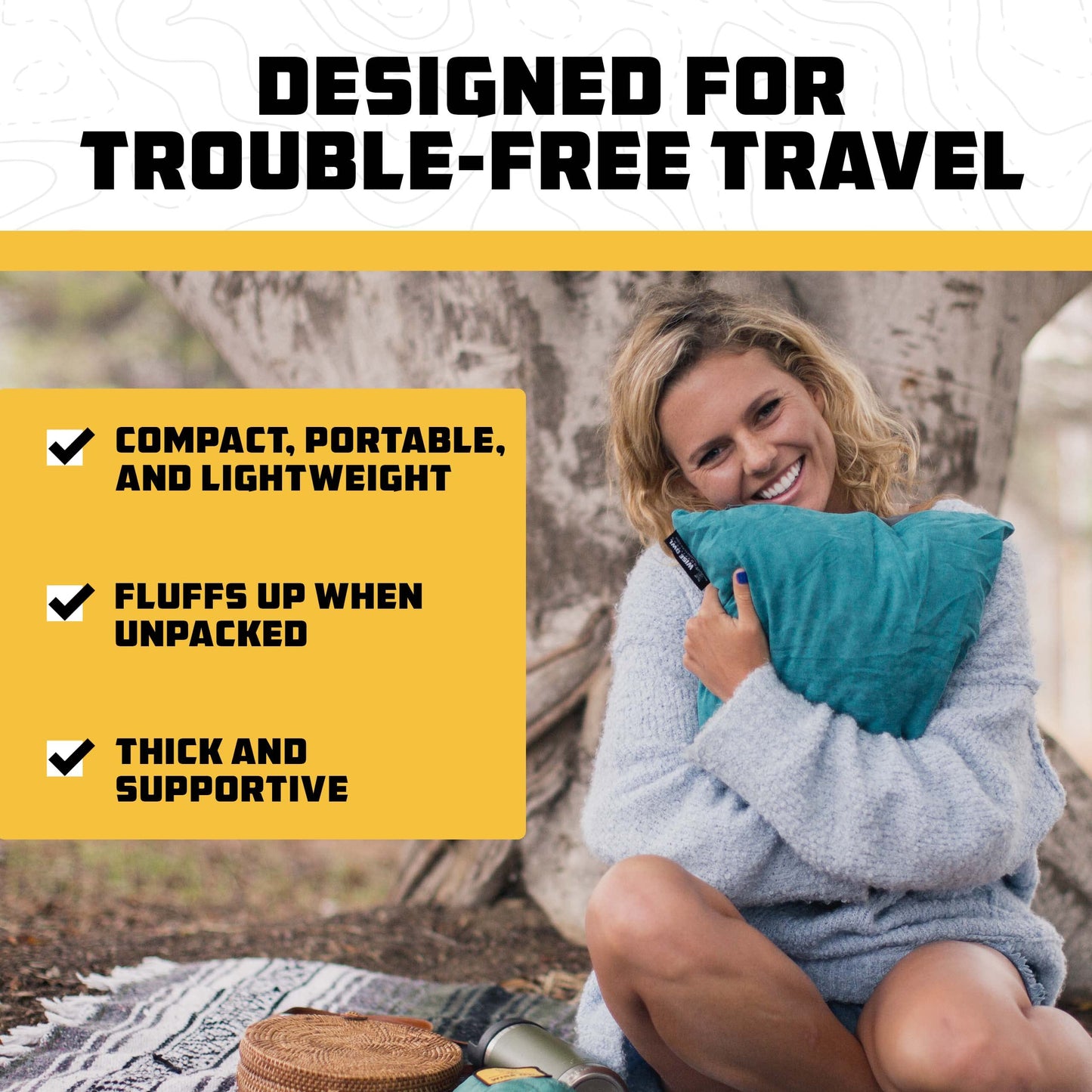 Wise Owl Outfitters Black Hammock with Pillow & Blanket - 400 lbs Capacity, 16 oz Weight, Waterproof Camping Accessories