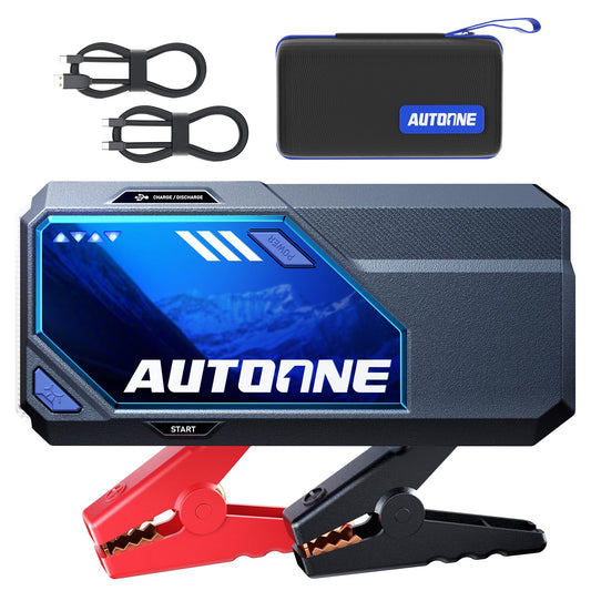 AUTOONE 10000A Car Jump Starter 24000mAh Car Battery Jumper Starter Portable 12V (All Gas/All Diesel) 168W DC Jump Box for Car Battery with Built-in Booster, Type-C Fast Charge Jump Pack