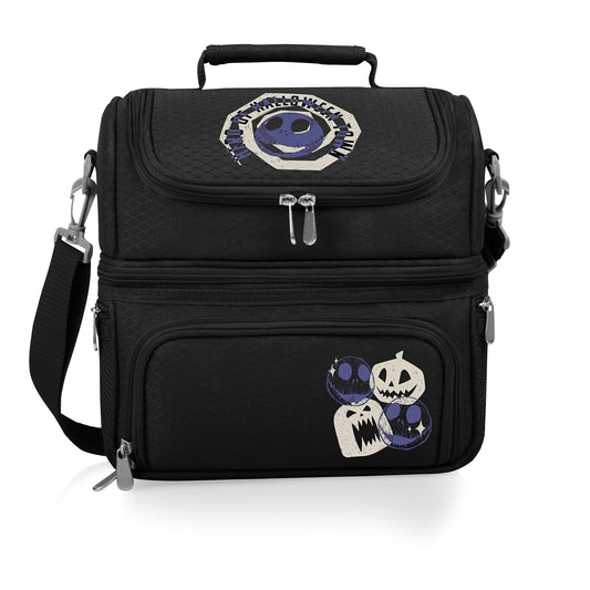 PICNIC TIME Disney Nightmare Before Christmas Jack Pranzo Lunch Bag, Insulated Lunch Box with Utensil Set, Lunch Cooler Bag, (Black)