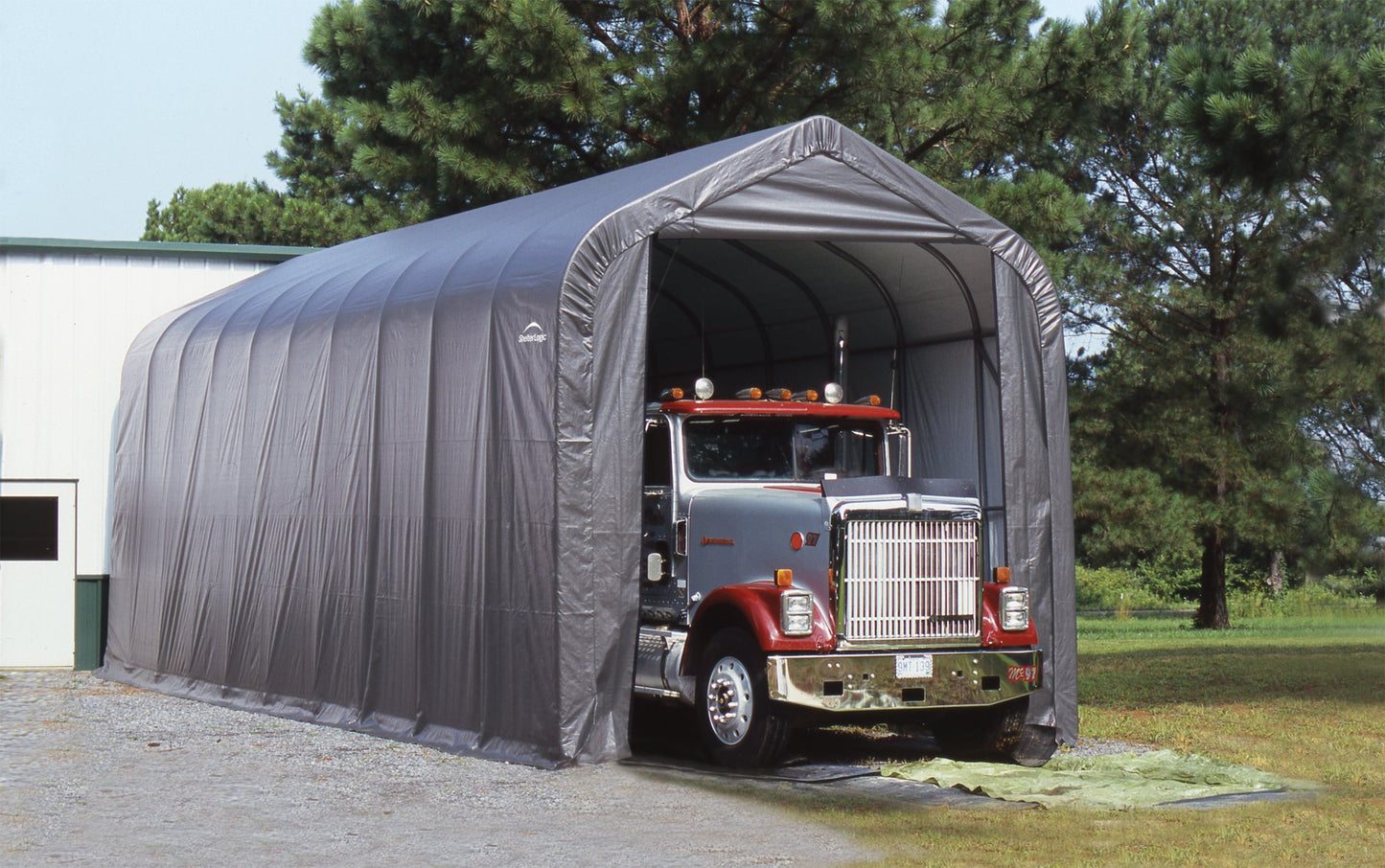 ShelterLogic Garage 16 x 40 x 16 Peak Standard Grey