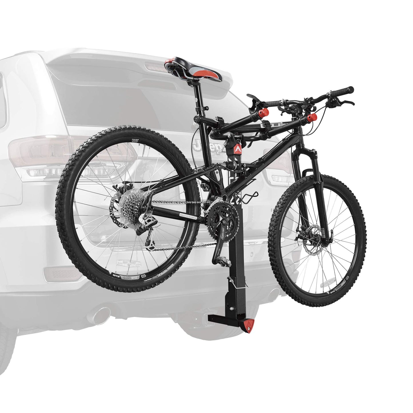 Allen Sports Deluxe Locking Quick Release 2-Bike Carrier for 2 Inch & 1 4 in. Hitch, Model 522QR , Black