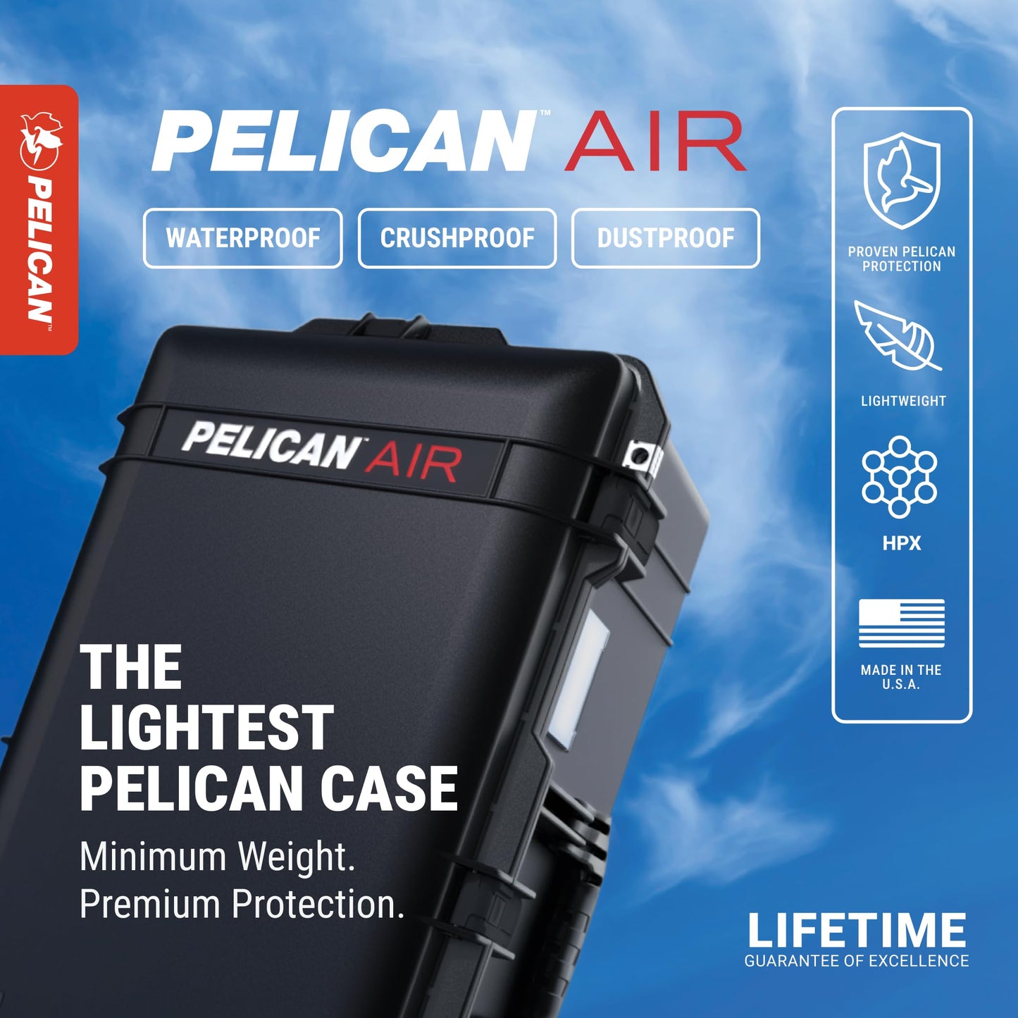 Pelican Air 1535 Case With Padded Dividers - Black