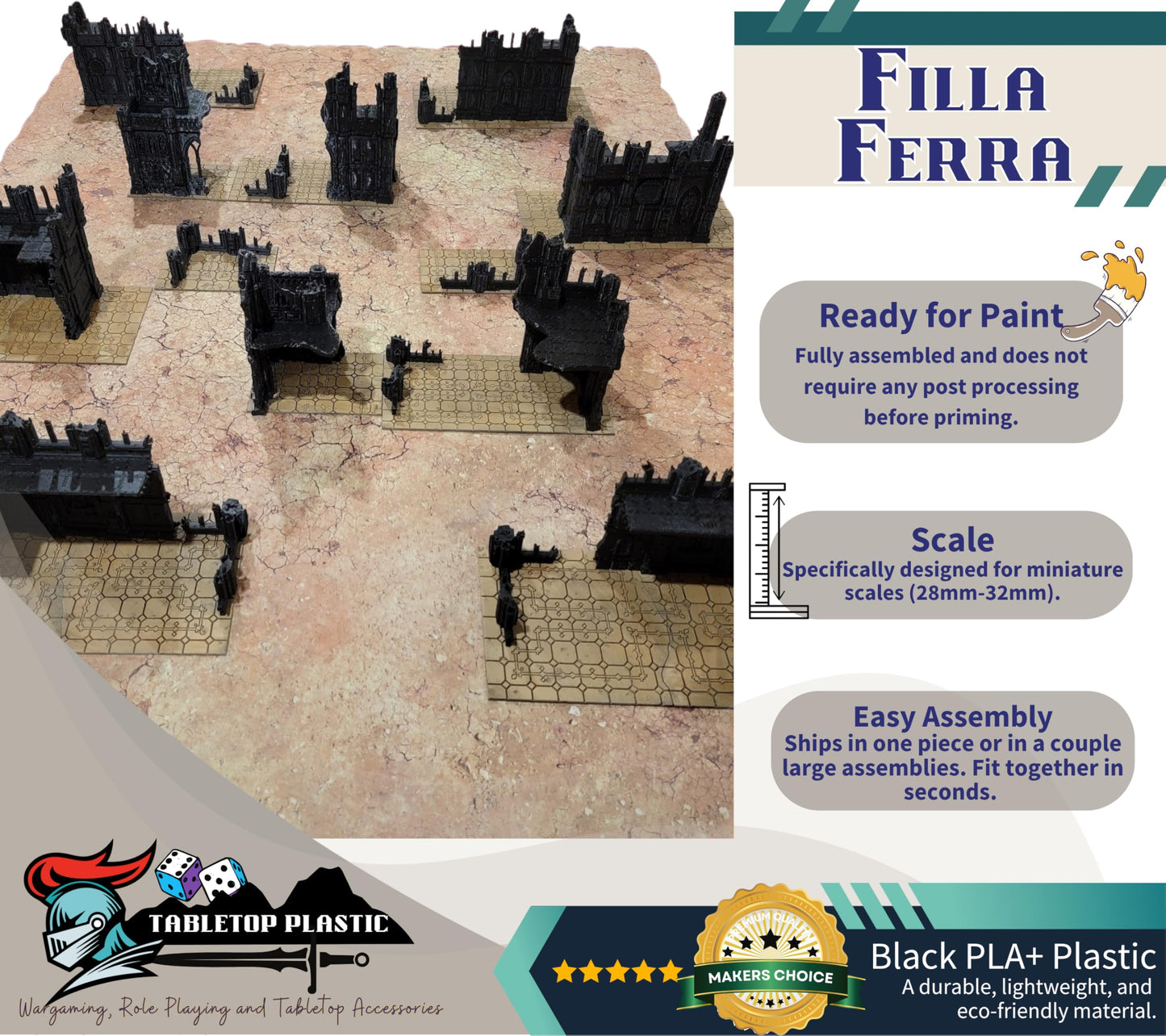 Complete 40k Terrain Set – All Ruins You Need for 10th Edition Match Play, GW-Style Layouts, Perfect for New & Experienced Players