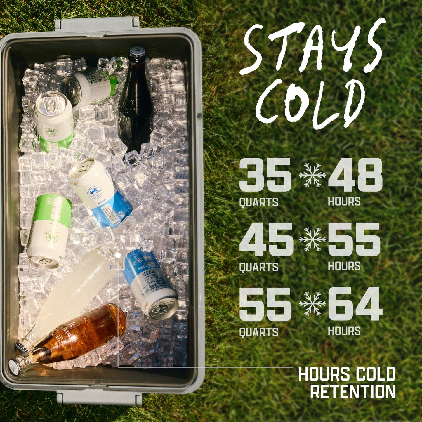 Coleman Snap 'N Go 35-Quart Collapsible Hard Cooler, Portable Hard-Sided Cooler with Waterproof Removable Liner, Spacing-Saving & Quick Set Up, 48 Hours Cold, Mussel Grey
