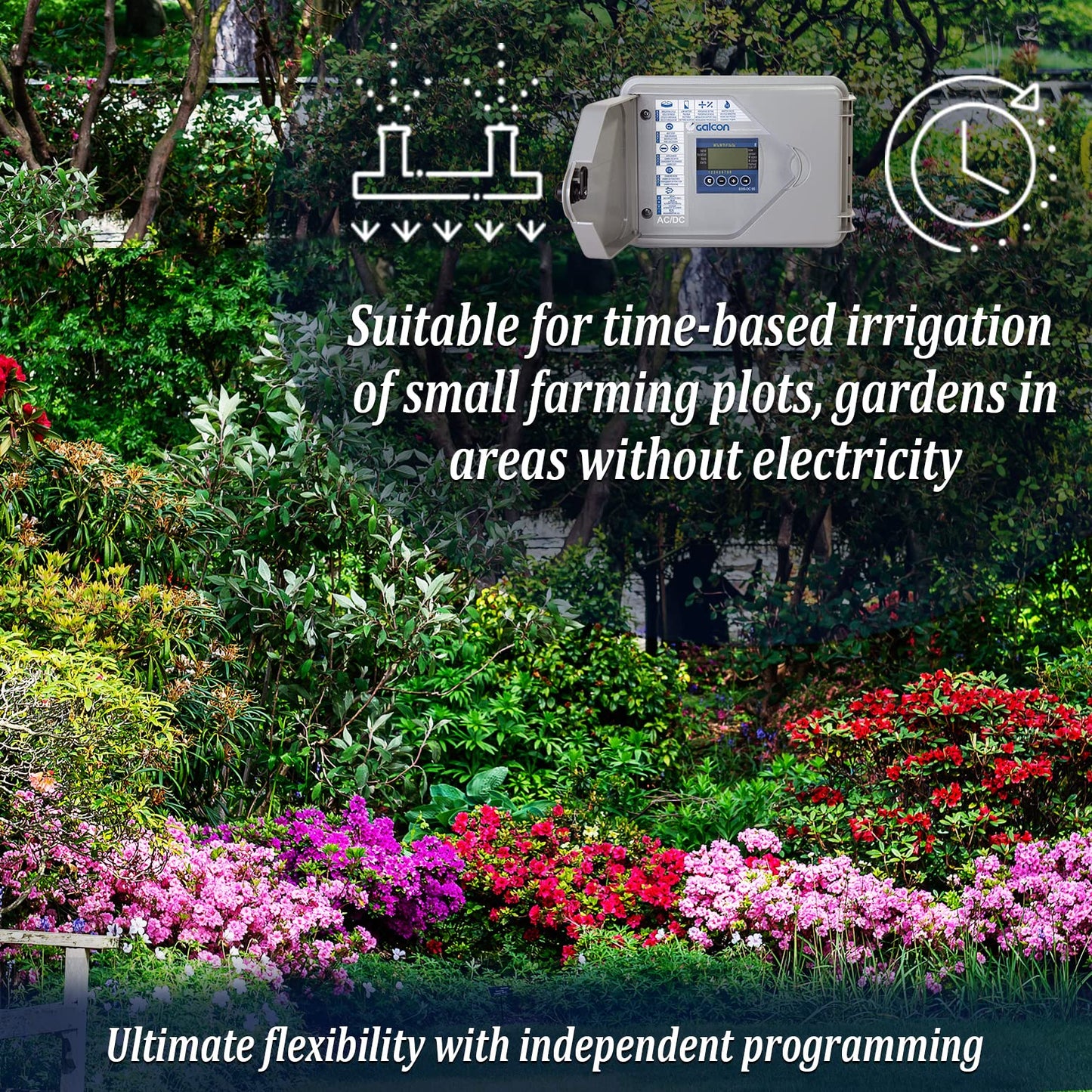 Galcon 8056S AC-6S 6-Station Indoor Irrigation or Outdoor Controller-Seconds Operation