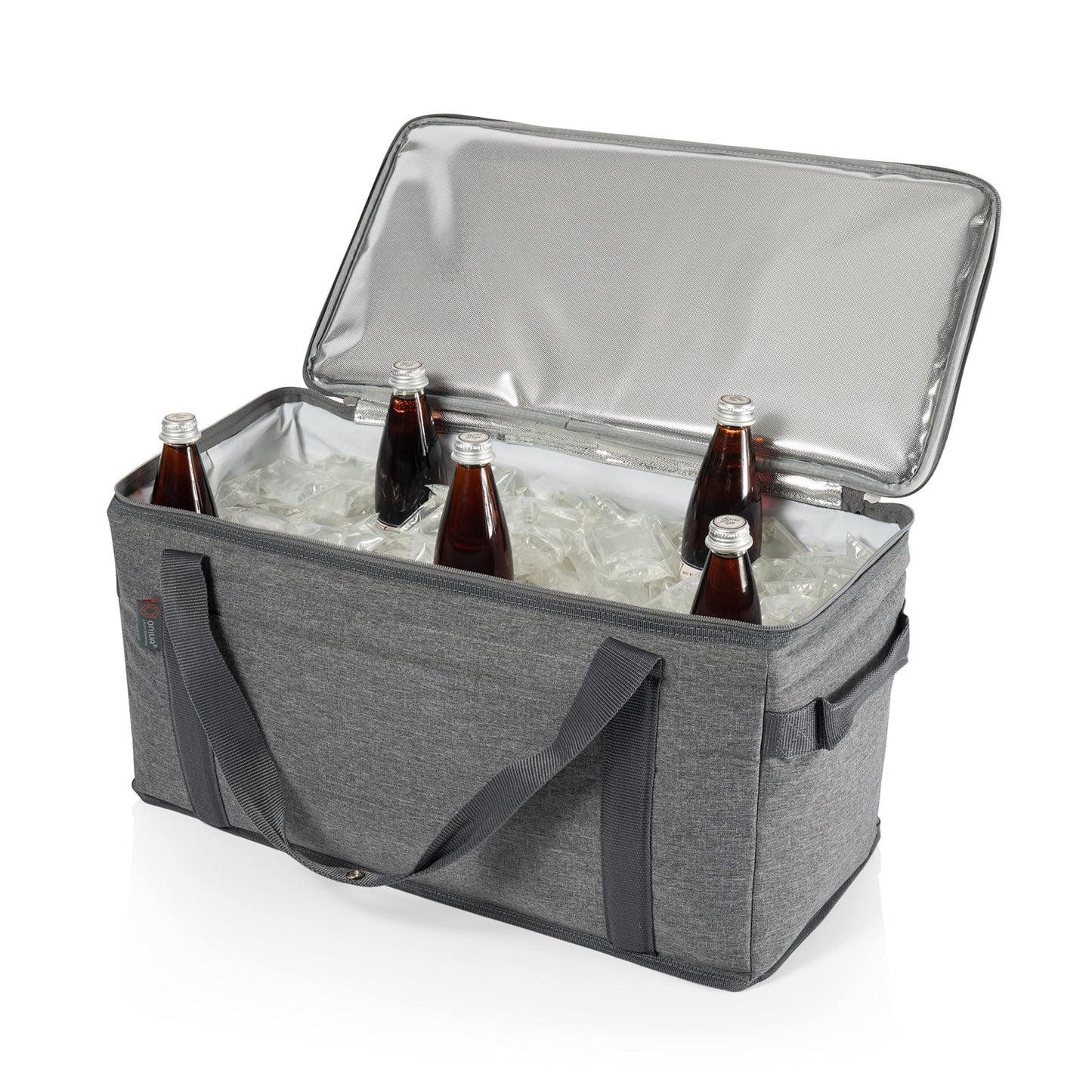 PICNIC TIME NHL Seattle Kraken 64 Can Collapsible Cooler, Large Insulated Soft Cooler Bag, Portable Beach Cooler with Shoulder Strap, (Heathered Gray)