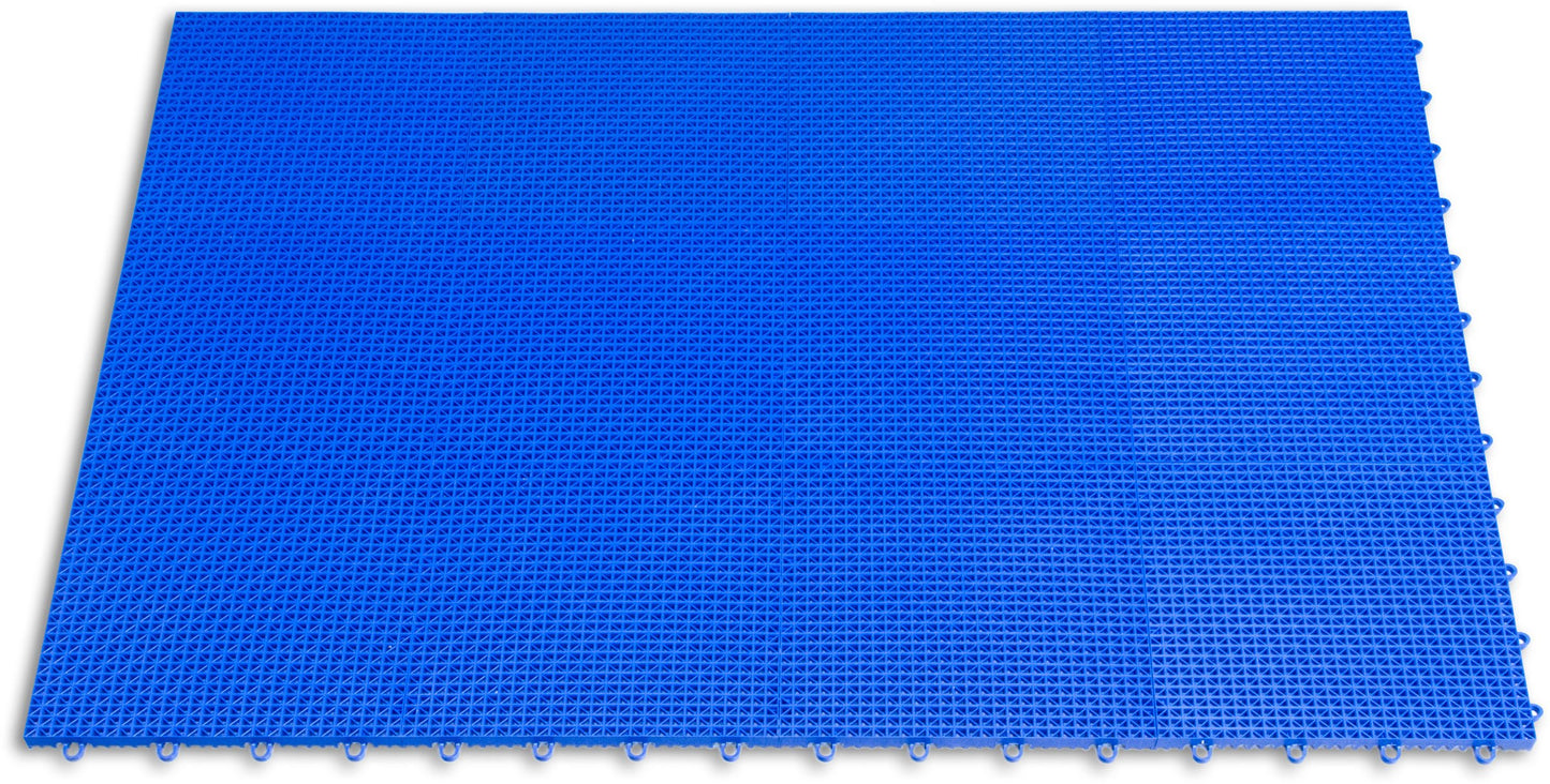 Big Floors DuraGrid Deck Tiles, Interlocking Outdoor Tiles for Patio, Self-Draining, UV-Resistant, Water-Resistant Modular Flooring, Easy Install, 40 Pack, Evergreen