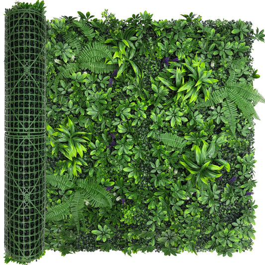 DOPGIB Artificial Green Boxwood Grass Wall Roll: 48"x128"(43 SQFT) UV Protected Ivy Privacy Hedge Fence Screen for Chain Link Fences Panel Indoor,Outdoor Patio Balcony & Garden