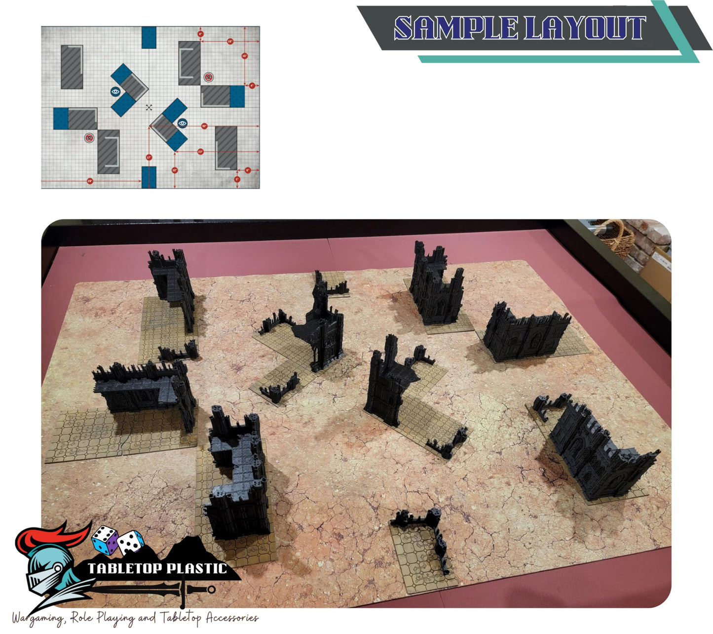 Complete 40k Terrain Set – All Ruins You Need for 10th Edition Match Play, GW-Style Layouts, Perfect for New & Experienced Players