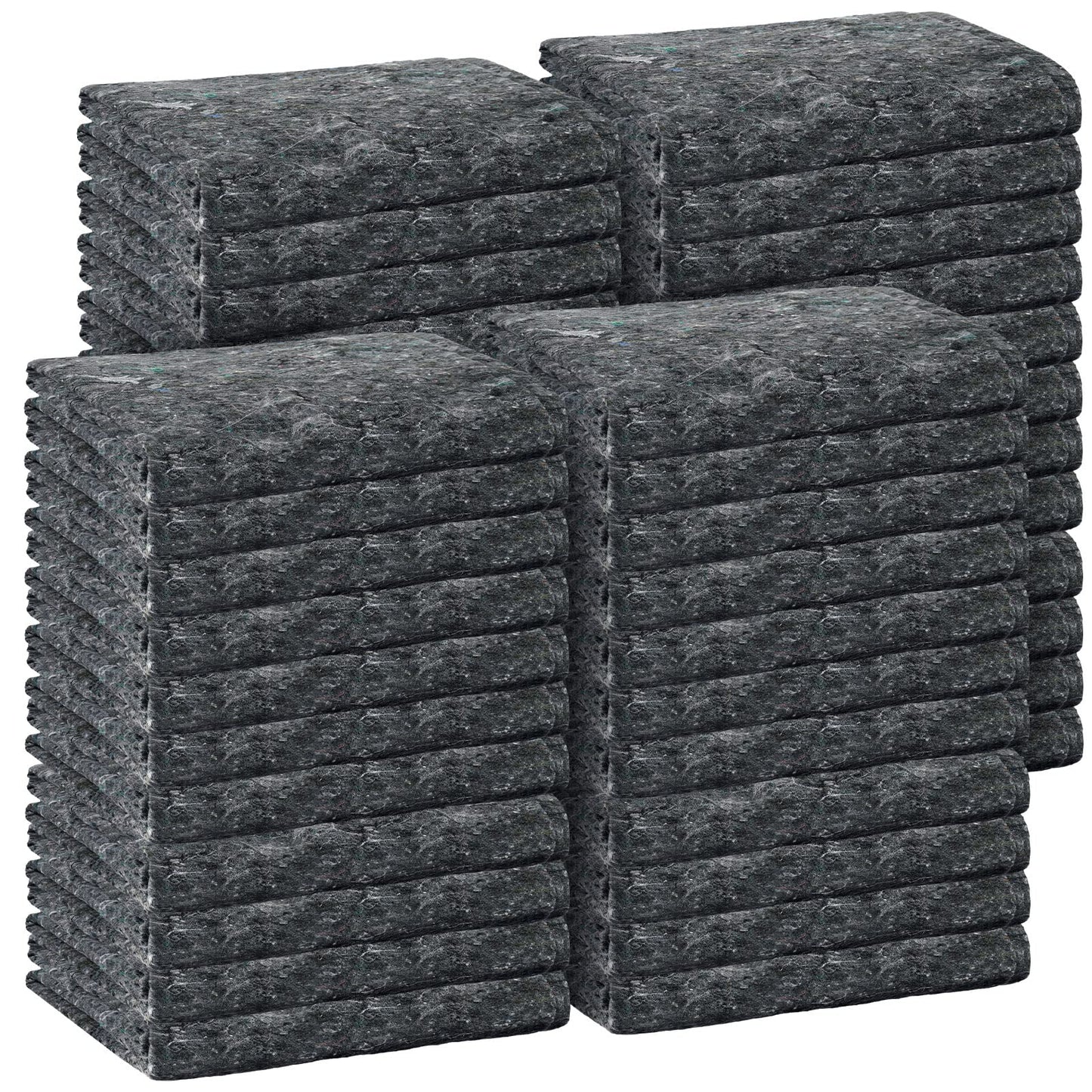 32 Pieces Textile Moving Blankets Bulk 54 x 72 Inch Furniture Blanket High Tensile Strength Pads Shipping Packing Blanket for Moving Furniture Floors Moves and Storage Equipment(Grey)