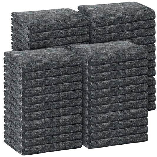 32 Pieces Textile Moving Blankets Bulk 54 x 72 Inch Furniture Blanket High Tensile Strength Pads Shipping Packing Blanket for Moving Furniture Floors Moves and Storage Equipment(Grey)